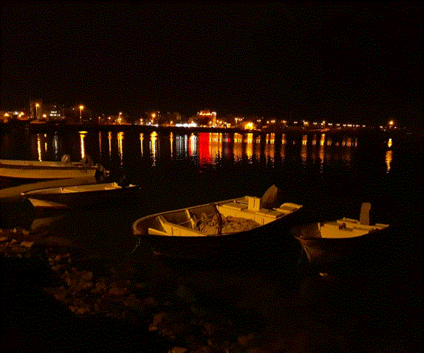ساحل بوشهر در شب